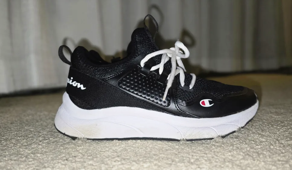 Kids Champion Black & White Sneakers - $5 thumbnail
