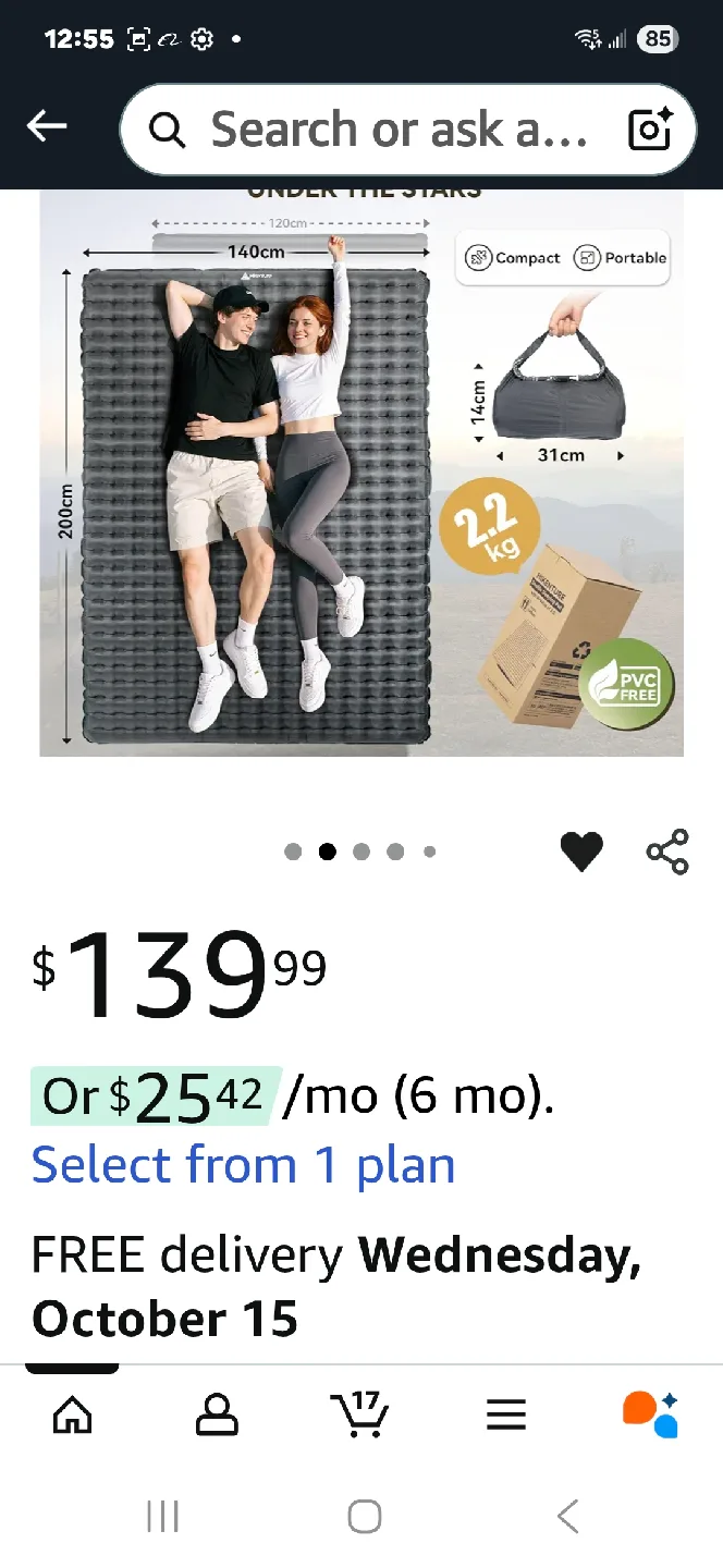 Hikenture Sleeping Pad - Camping Mattress thumbnail