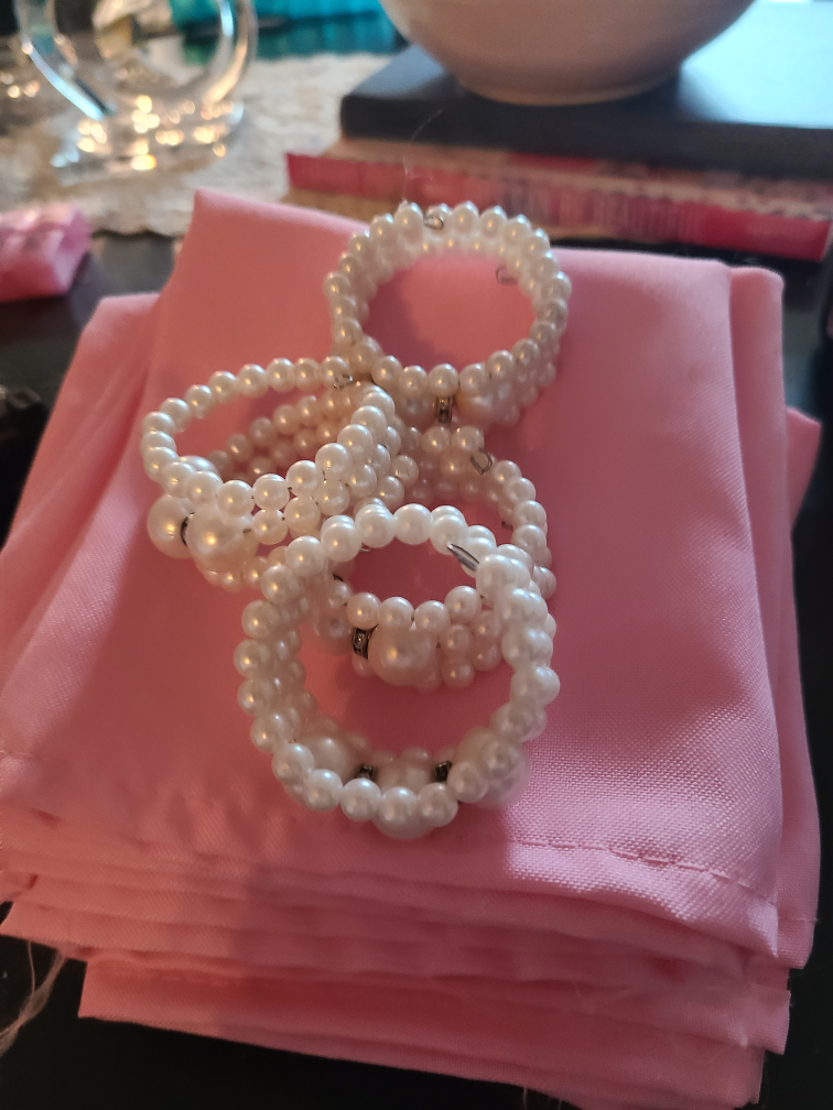 Pearl Napkin Rings (Set of 4)