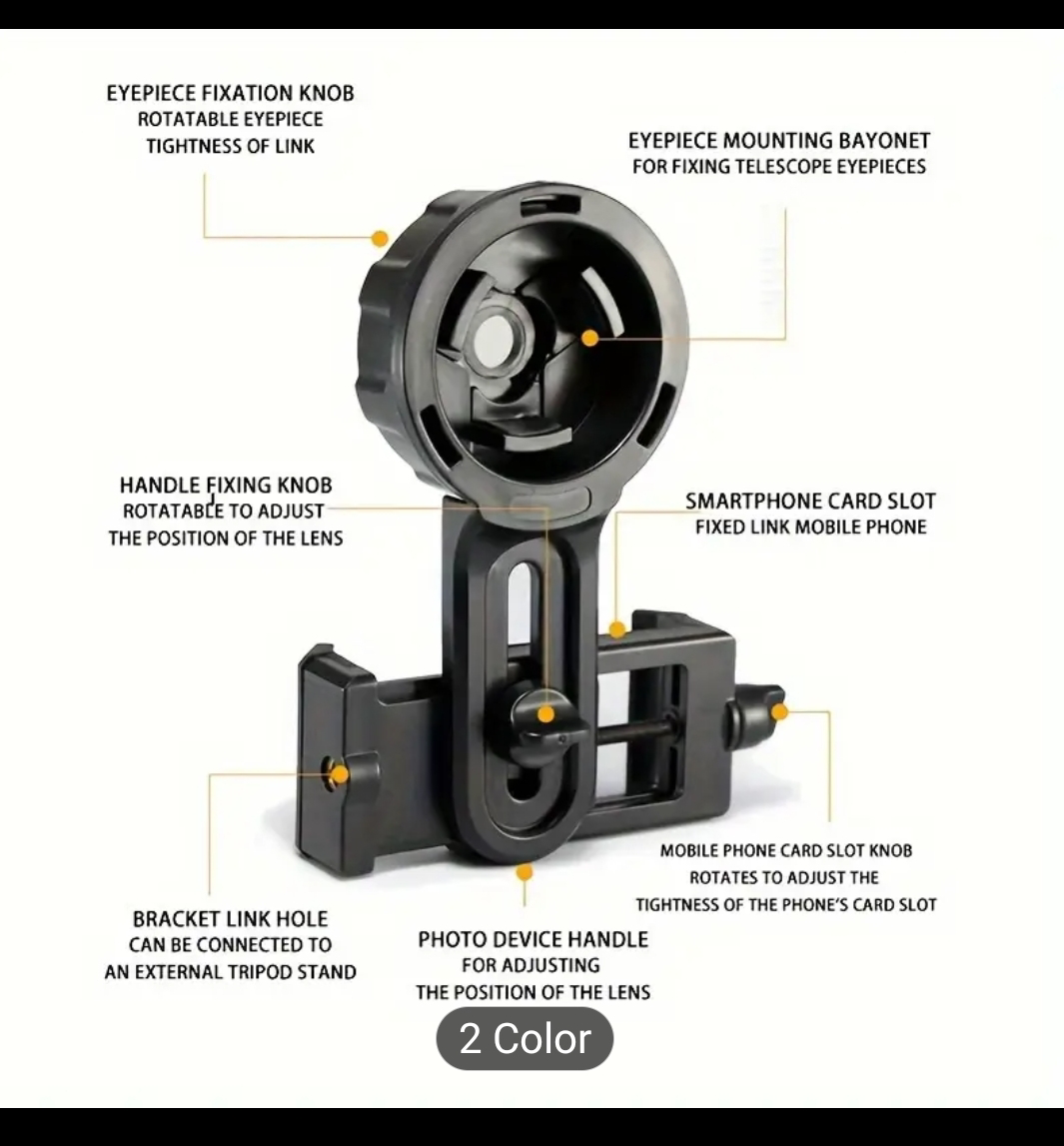 Telescope Cell Phone Adapter Mount - Black - photo 5