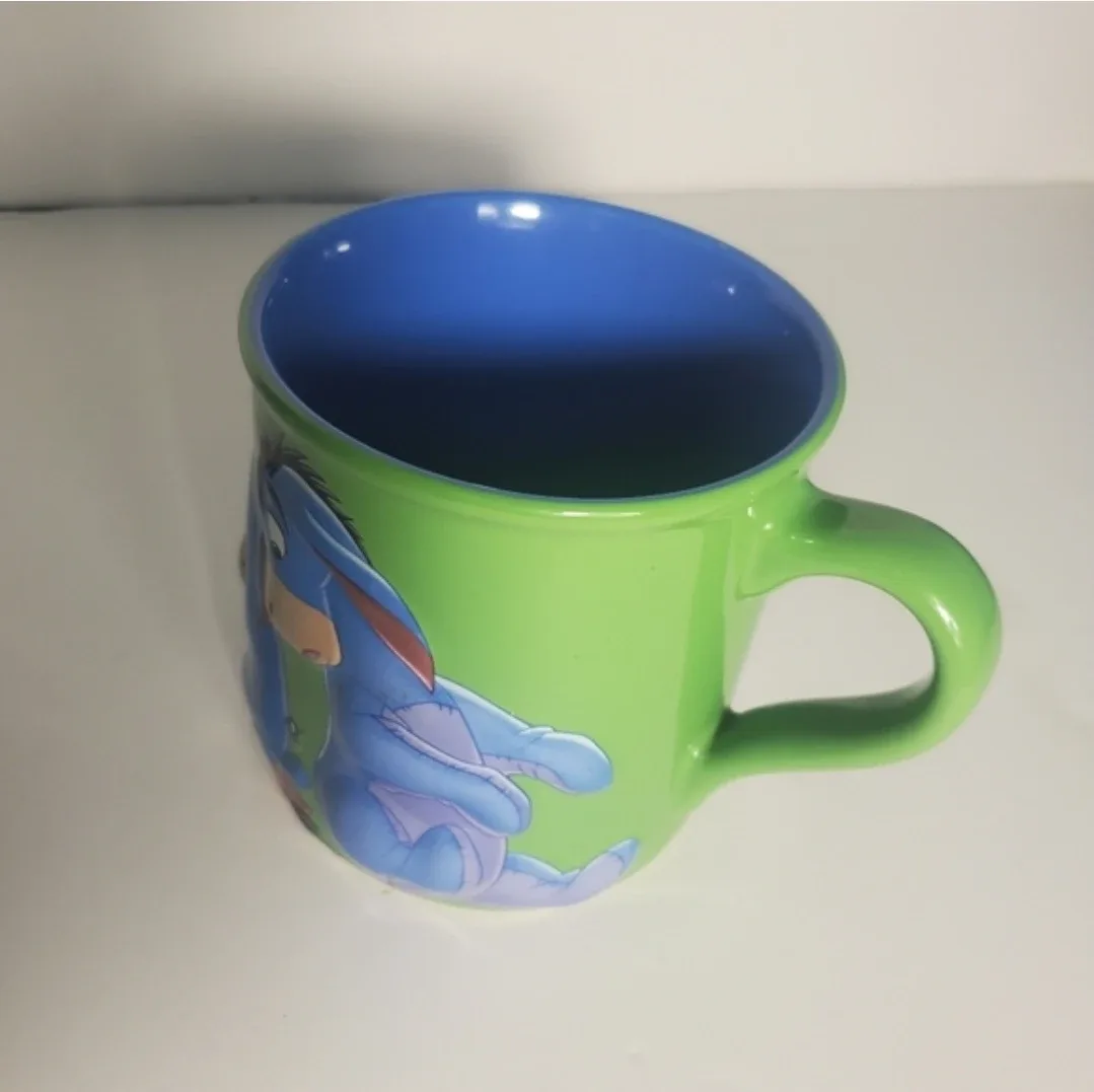 Blue and Green Eeyore Disney Store Mug/Cup Green 3D image indicator(3)