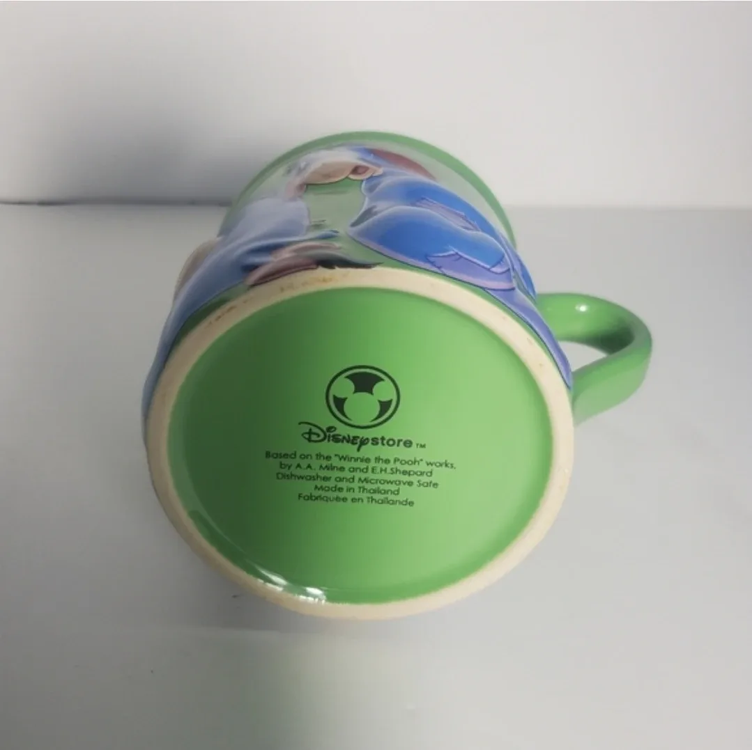 Blue and Green Eeyore Disney Store Mug/Cup Green 3D image indicator(6)