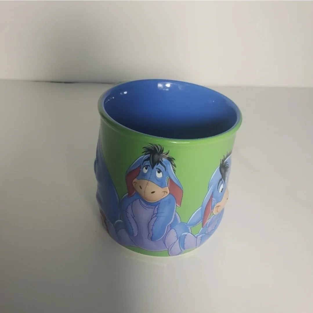 Blue and Green Eeyore Disney Store Mug/Cup Green 3D image indicator(7)