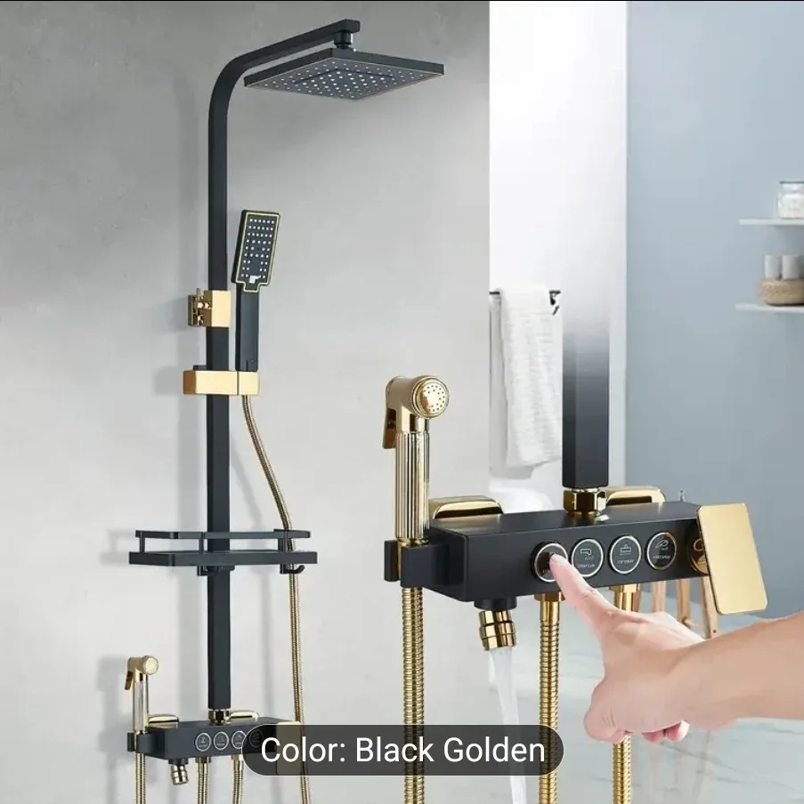 Black & Golden Shower System image indicator(4)