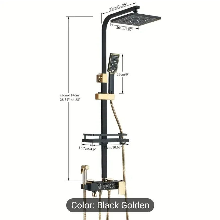 Black & Golden Shower System image indicator(7)