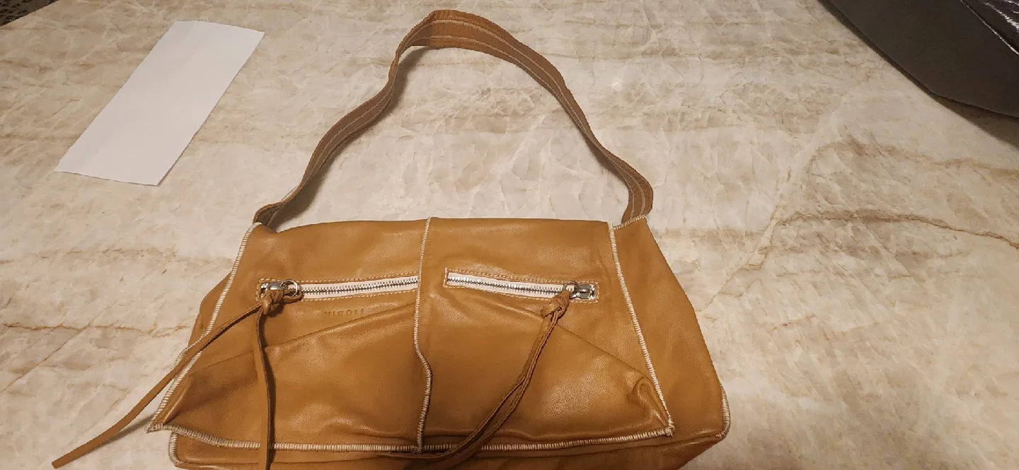 Nicoli Leather Shoulder Bag - Made in Italy