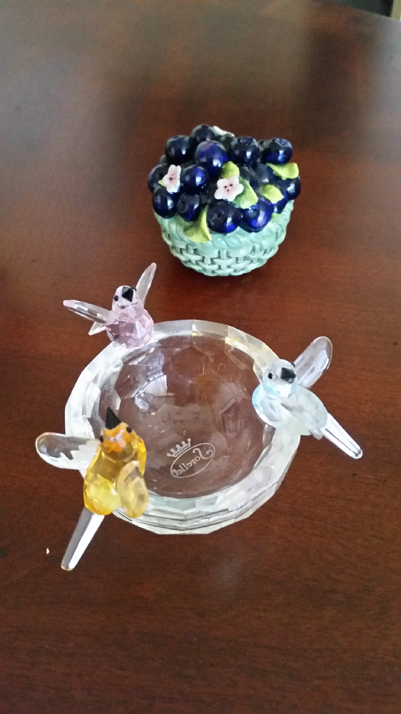 Swarovski Crystal Trinket Bowl with Birds