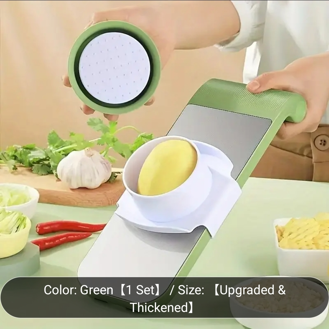 Green Vegetable Slicer - 7 Piece Set