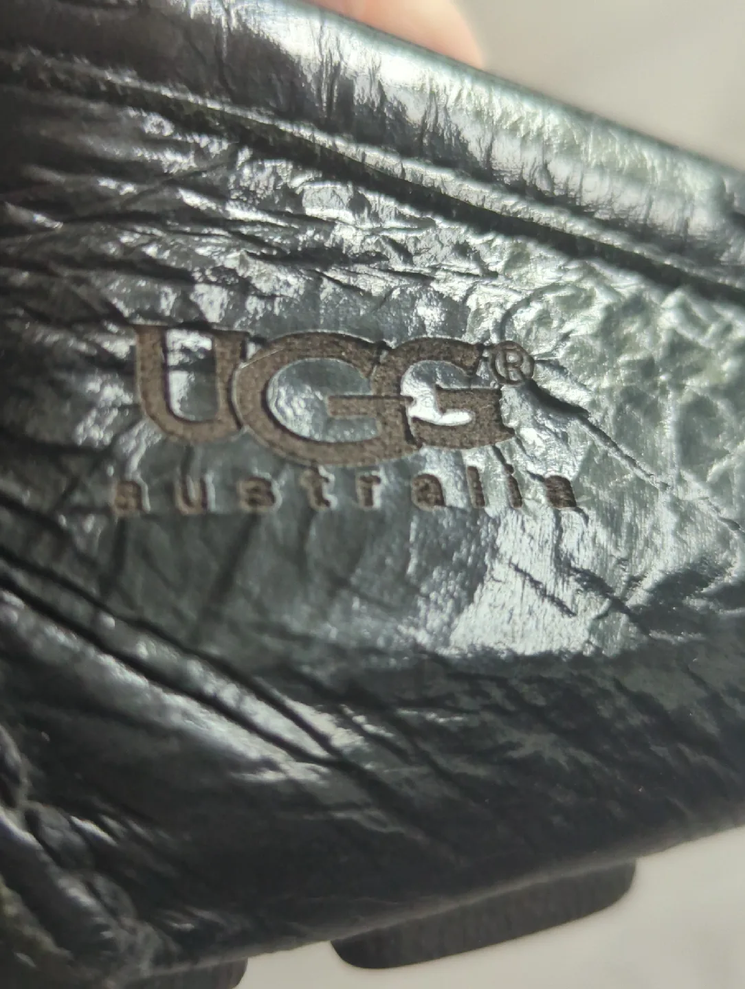 UGG Australia Black Patent Leather Loafers - Women's US 8 image indicator(5)