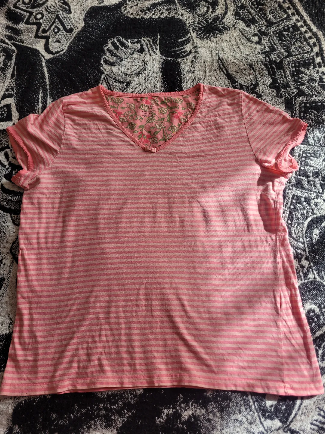 Esmera Pink Floral Pajama Set (L)🧡 thumbnail