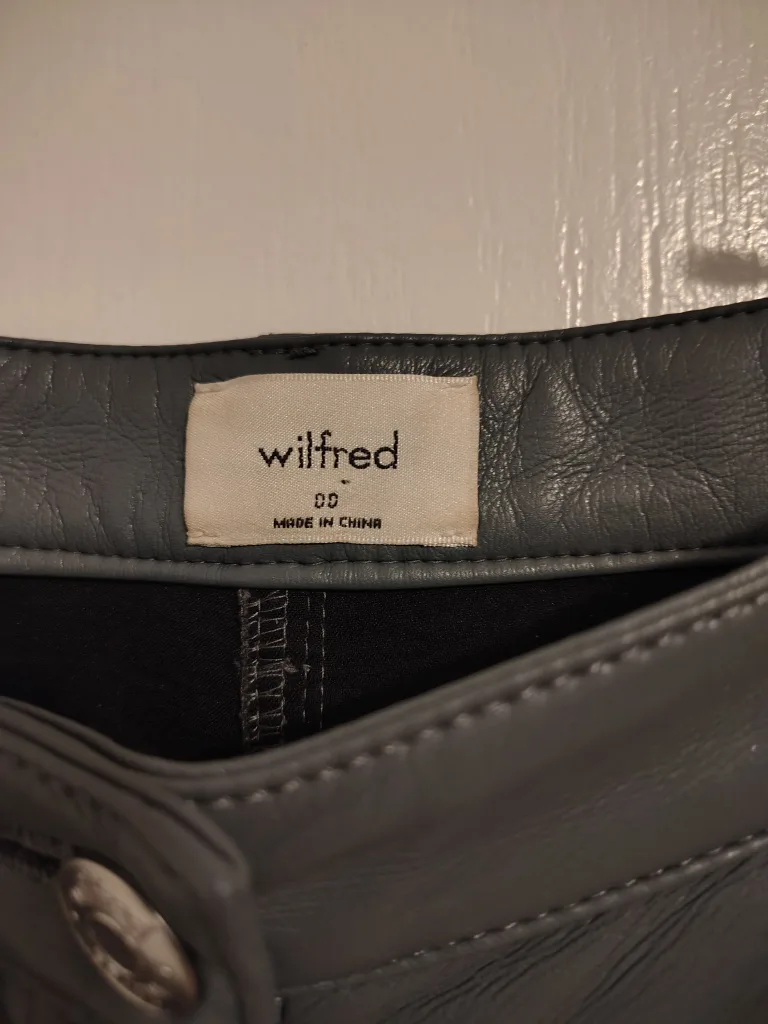 Wilfred Vegan Leather Melina Pants Size 00 - Grey image indicator(3)