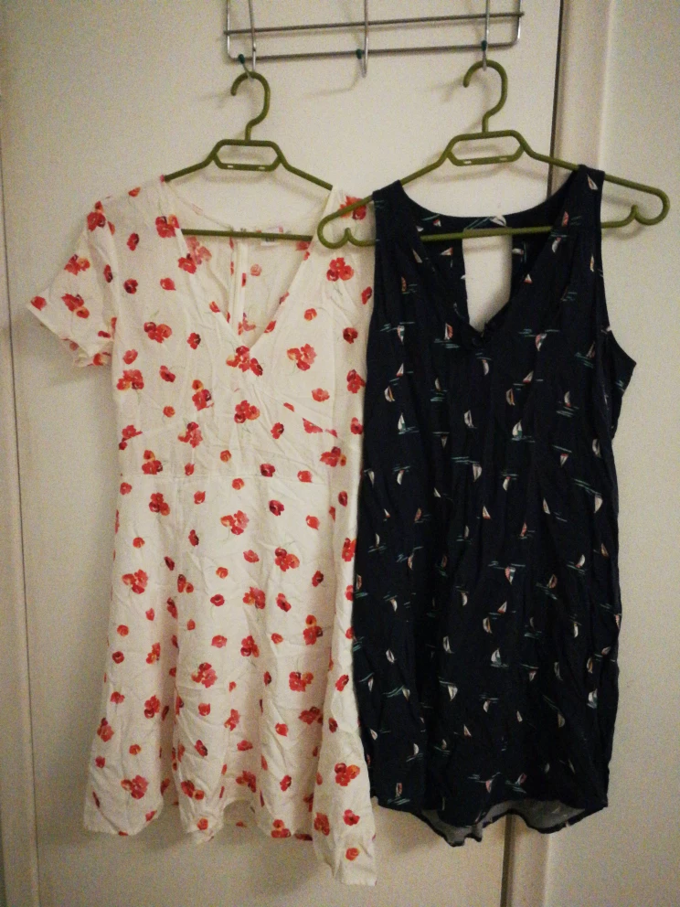 Two Summer Dresses - Floral & Sailboat Print