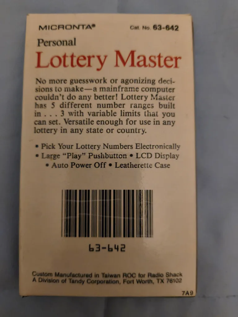 Micronta Personal Lottery Master - Vintage! image indicator(3)