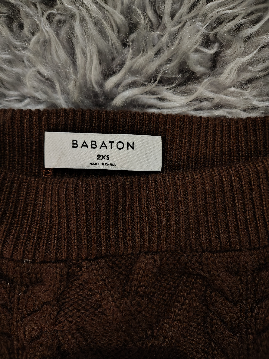 Babaton Brown 100% Merino Wool Skirt - photo 3