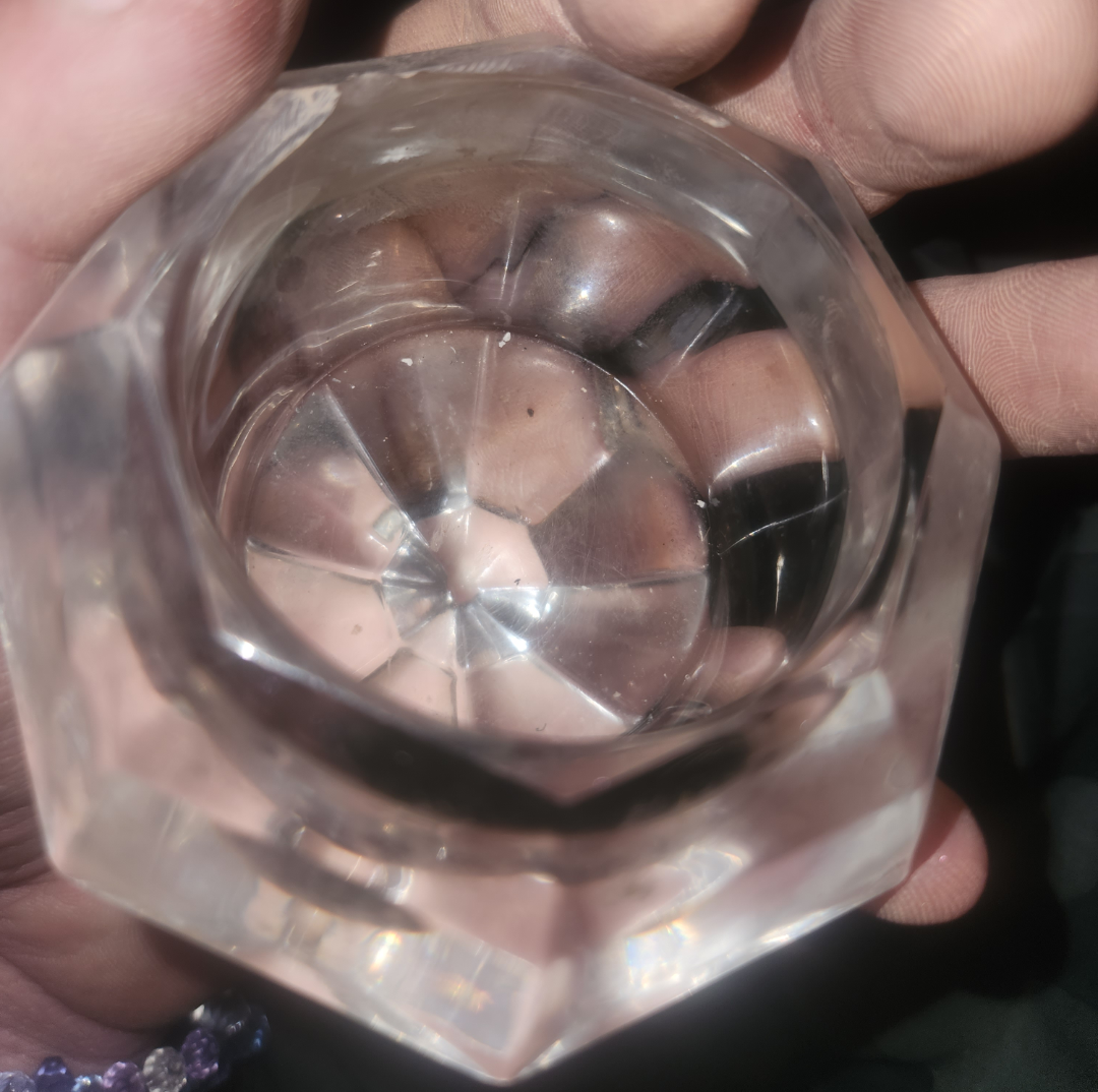 Diamond Shaped Glass Candle Holder