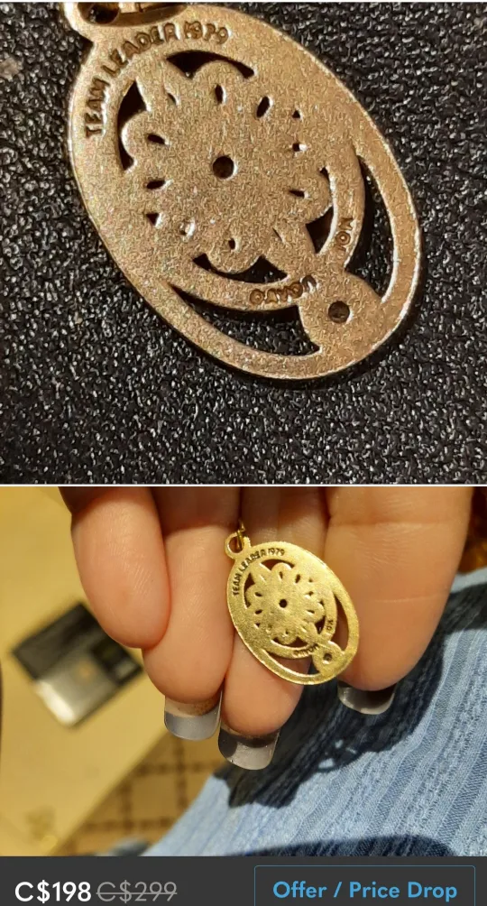 Authentic Avon solid 10k yellow gold Vintage Diamond 1979 Charm image indicator(2)