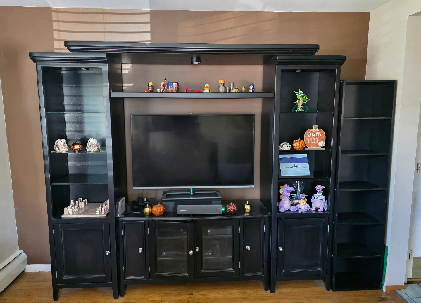 Ashley Furniture Entertainment Center with Glass Shelves image indicator(8)