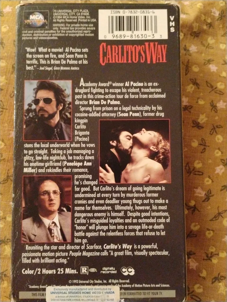 Carlito's Way VHS Tape image indicator(2)