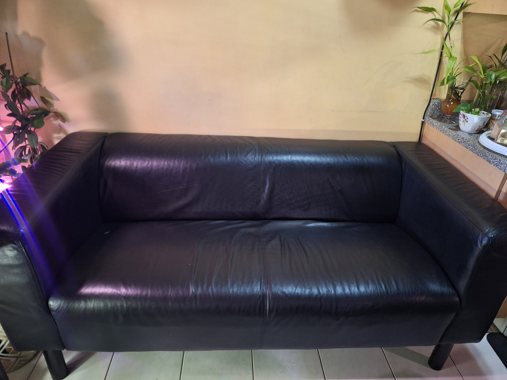 Black Leather Sofa