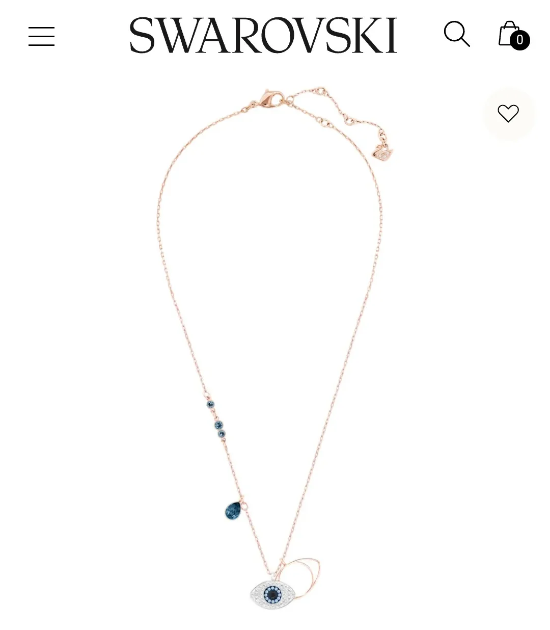 Swarovski Evil Eye Rose Gold Necklace image indicator(4)