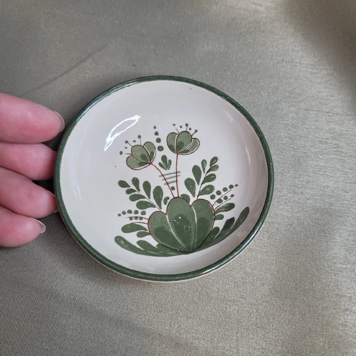 Vintage Little Porcelain Ceramic 3" Trinket Dish etc. W Germany image indicator(9)