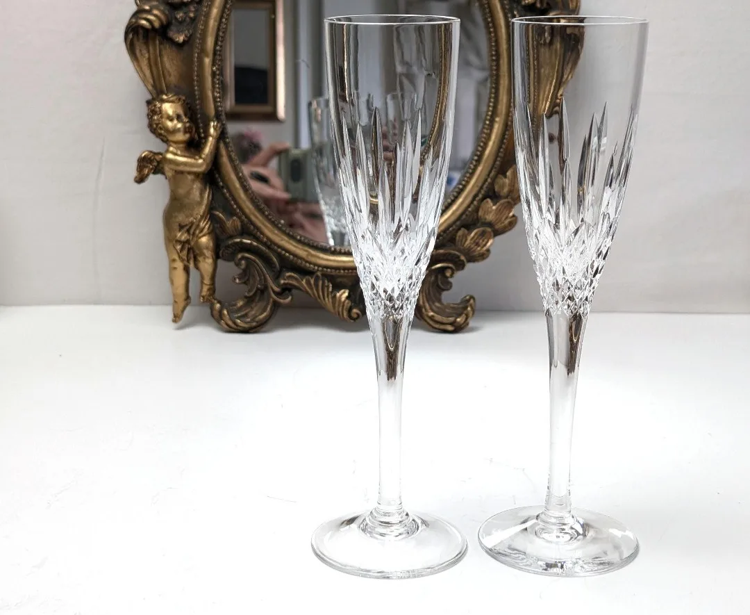 Stuart Crystal Champagne Flutes ~ Crystal Champagne Glasses ~ image indicator(3)