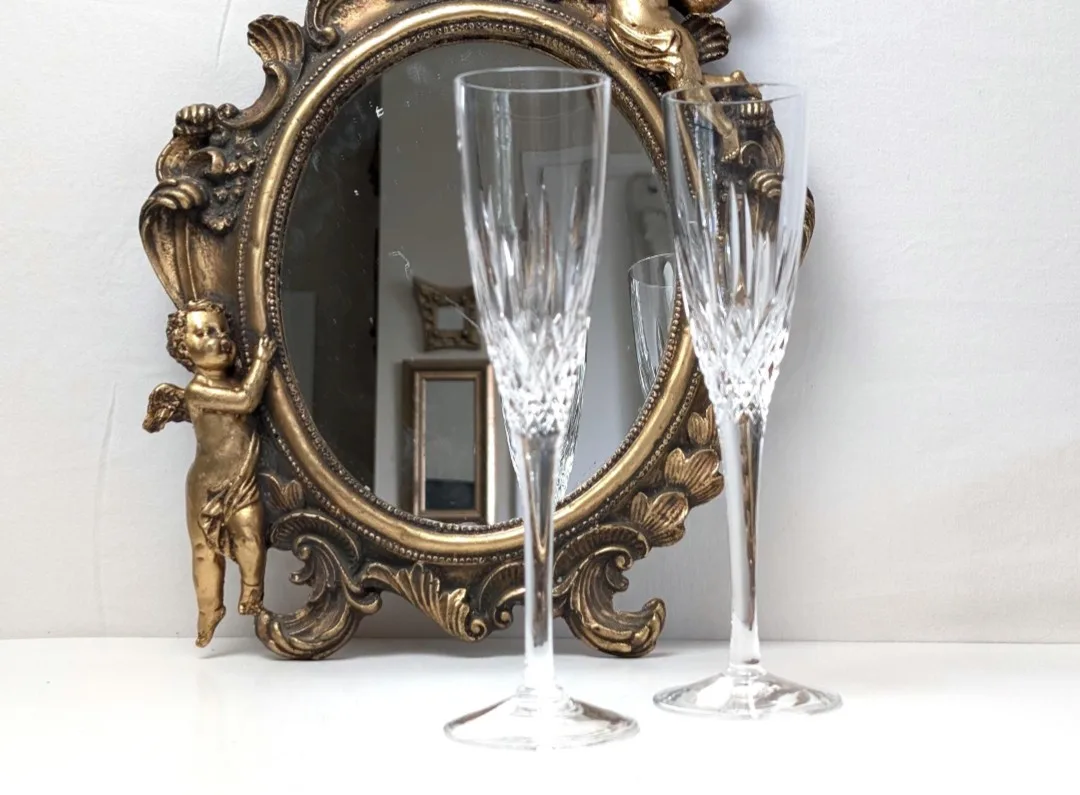 Stuart Crystal Champagne Flutes ~ Crystal Champagne Glasses ~ image indicator(8)