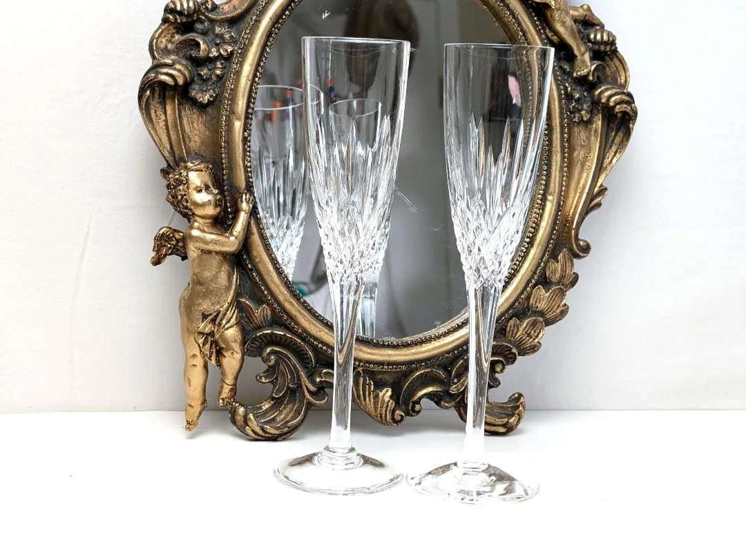 Stuart Crystal Champagne Flutes ~ Crystal Champagne Glasses ~ image indicator(9)