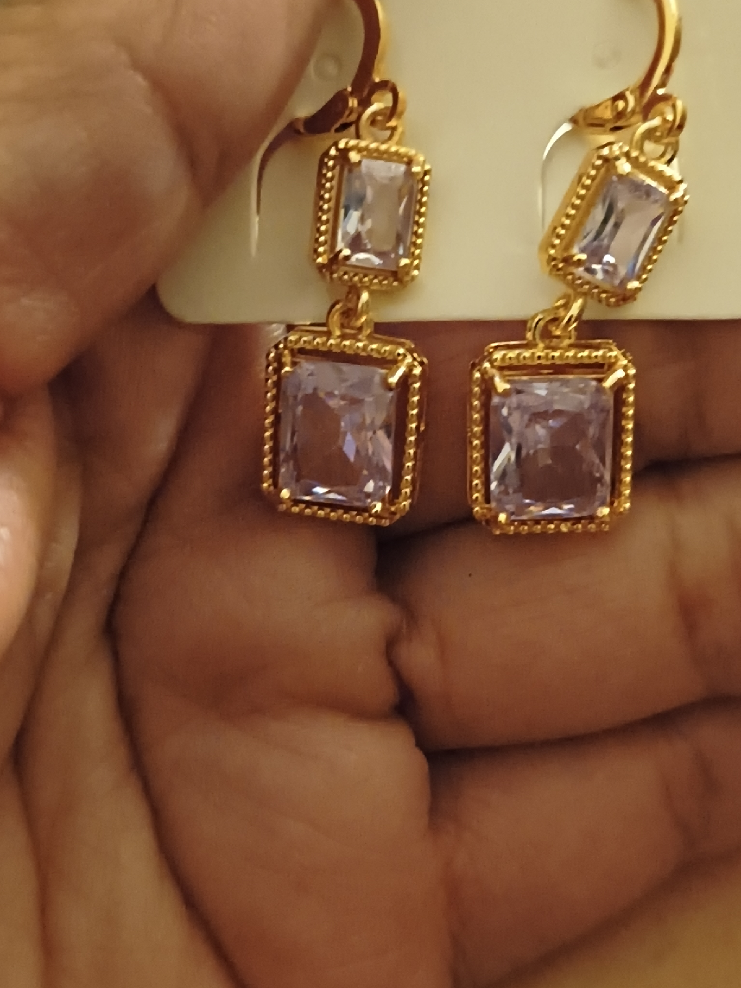 Gold Tone Dangle Earrings - New - photo 2