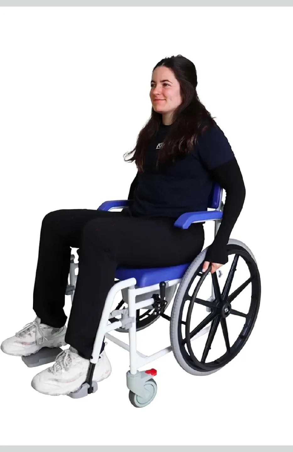KMINA Shower Wheelchair for Adults, Blue,  BRAND NEW image indicator(8)
