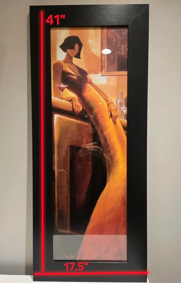 Framed Art Print - Woman at Bar image indicator(2)