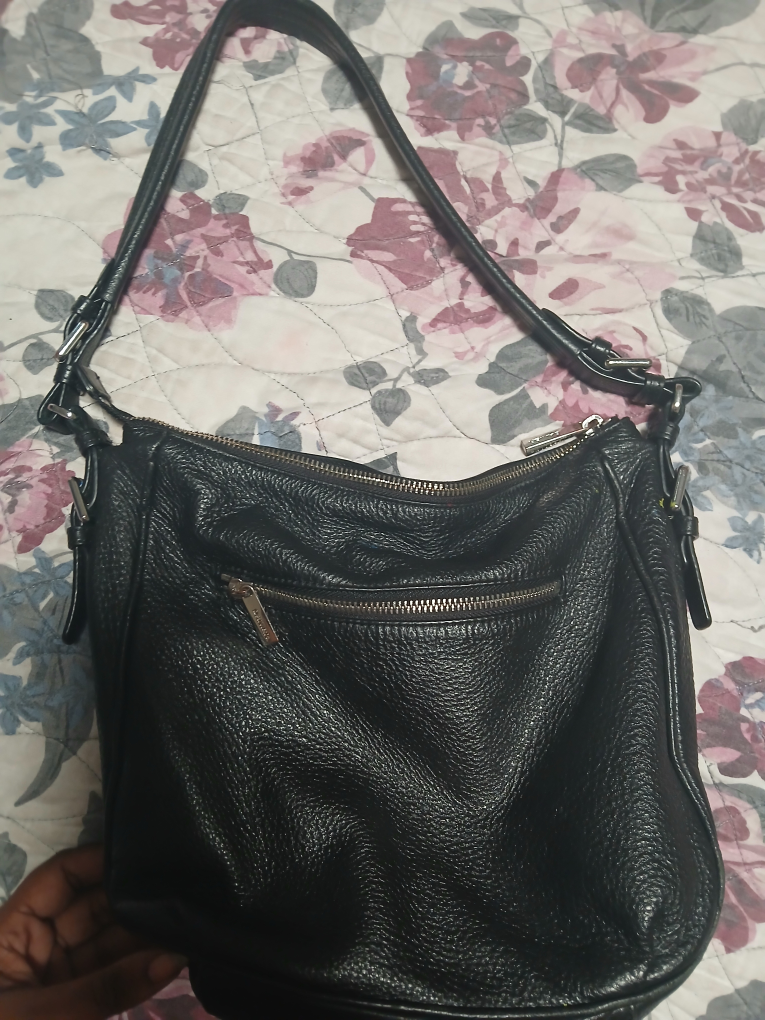 Danier Black Leather Shoulder Bag