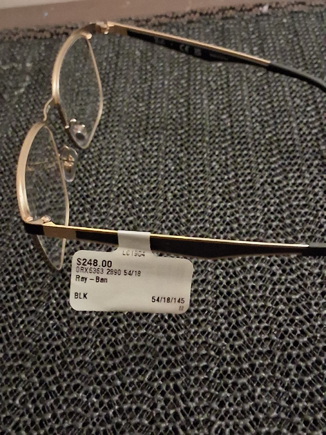 Ray-Ban Glasses DBX6363 54/18 Black/Gold - photo 3