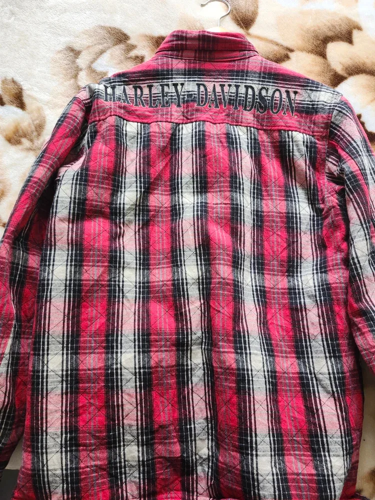 Harley-Davidson Plaid Quilted Shirt Jacket - Size L image indicator(3)