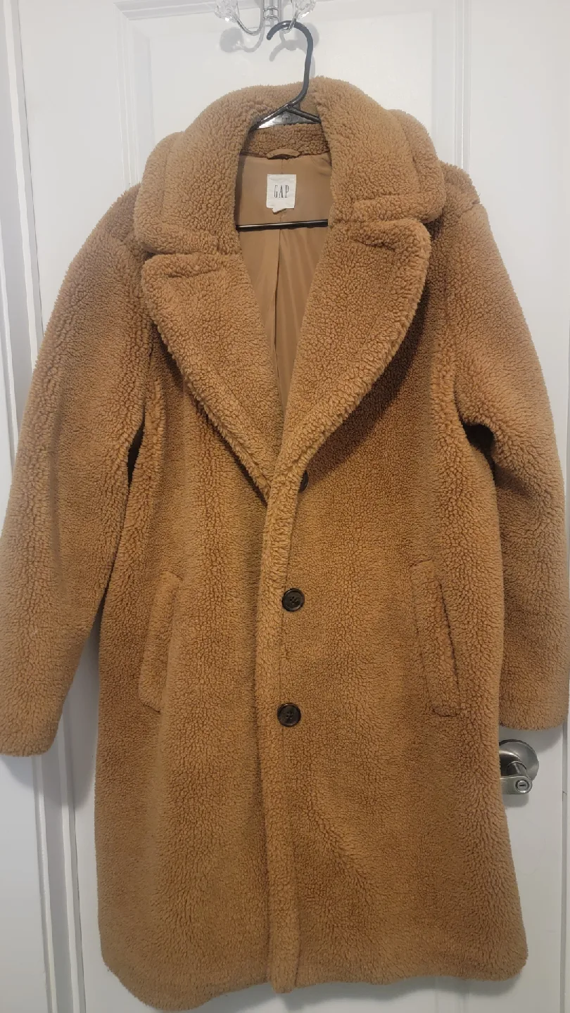 Tan coloured Gap Teddy Coat thumbnail