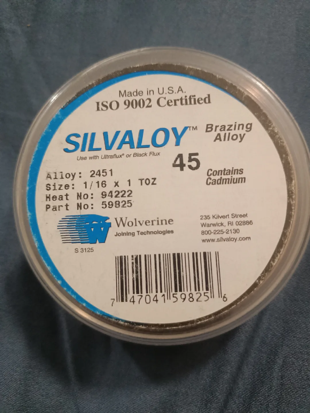 Silvaloy 45 Brazing Alloy - 1/16 x 1 TOZ image indicator(2)