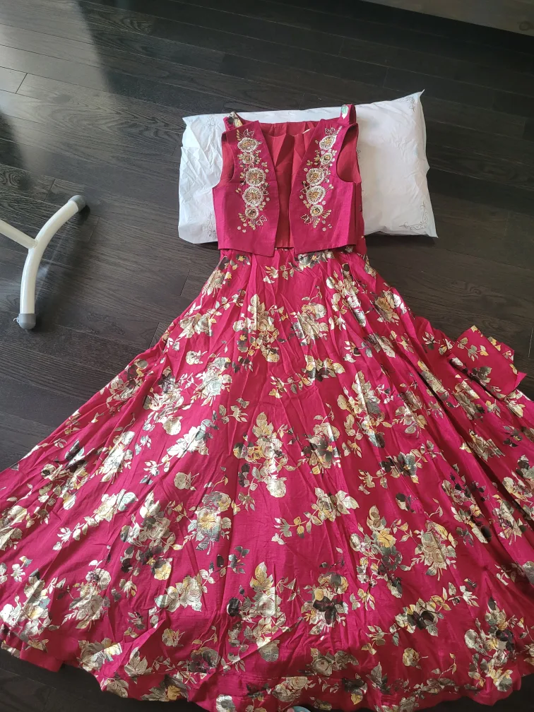 Floral Print Dress - Red image indicator(3)