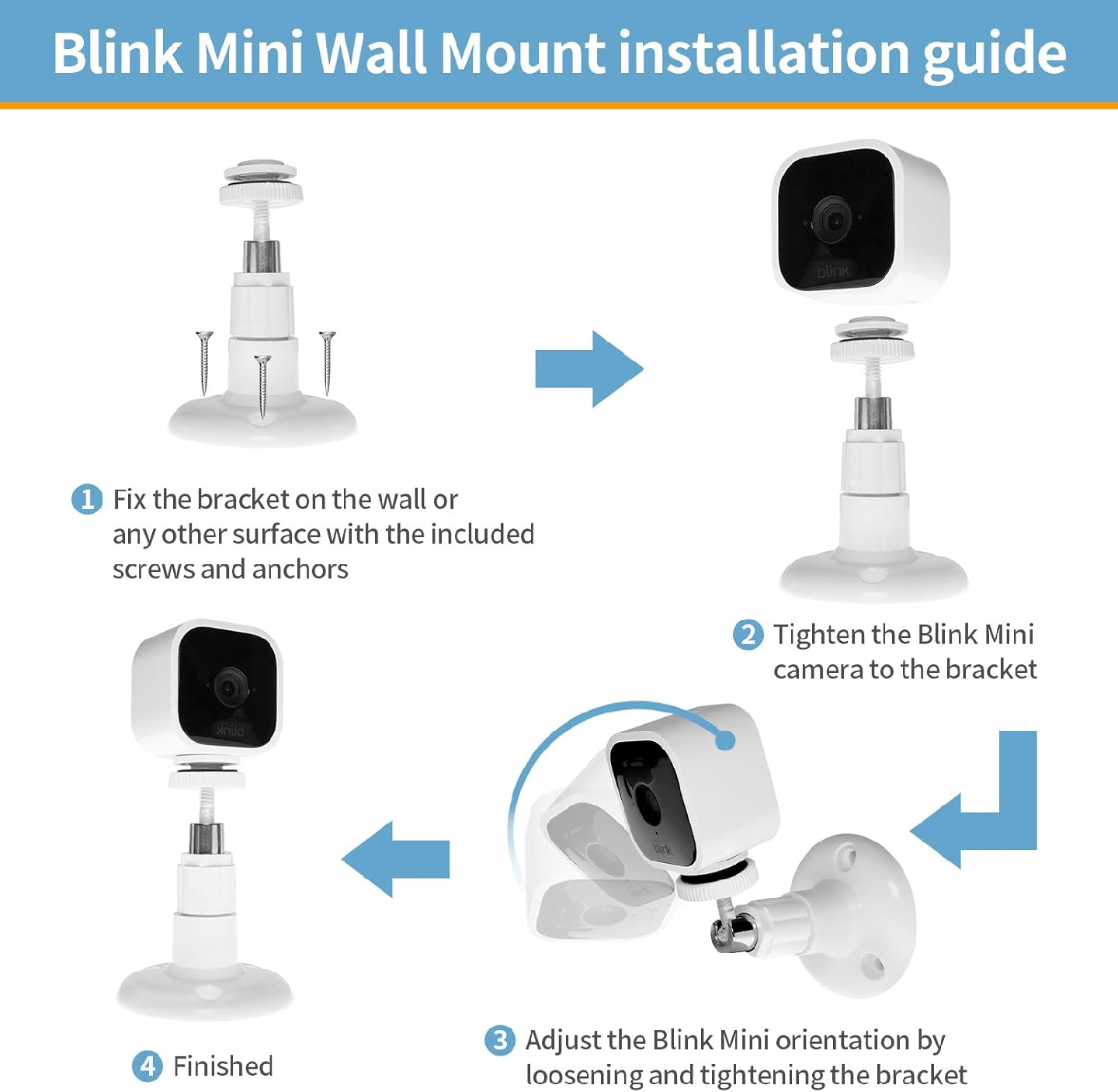 2 Pack Wall Mount Bracket Compatible with Blink Mini - photo 5