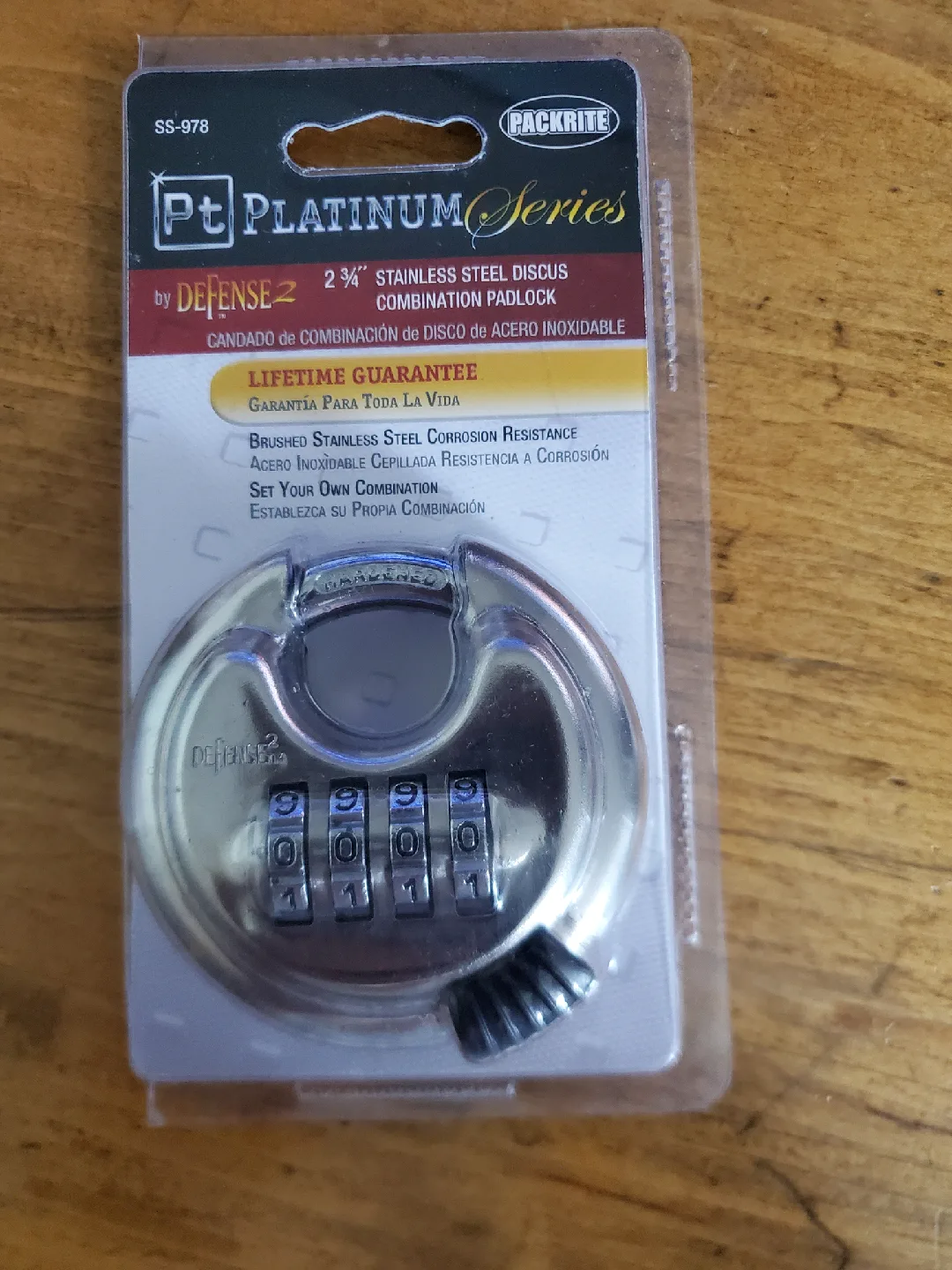 New Packrite Platinum Series Combination Padlock thumbnail