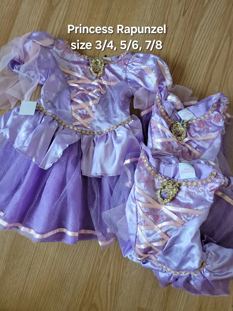 Disney Princess Rapunzel Dress Size 3/4, 5/6, 7/8 thumbnail