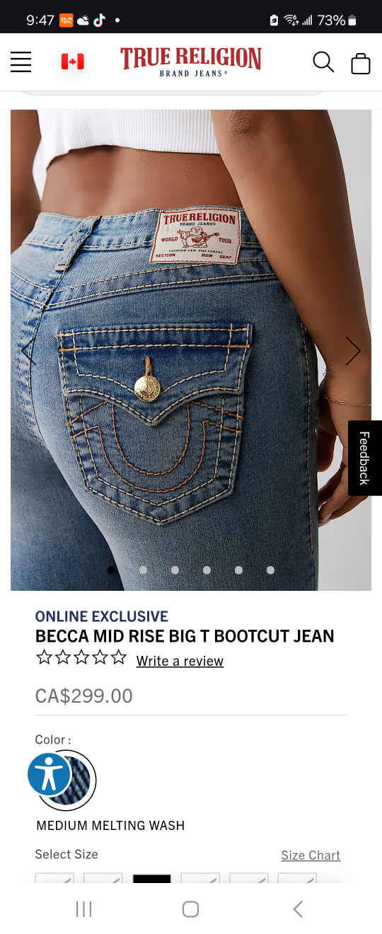 True Religion Becca Jeans Size 25 - photo 5