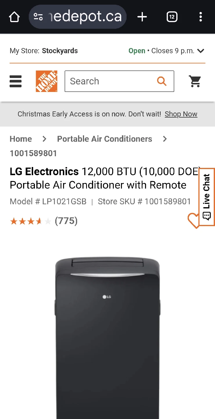 LG 12,000 BTU Portable Air Conditioner - photo 2