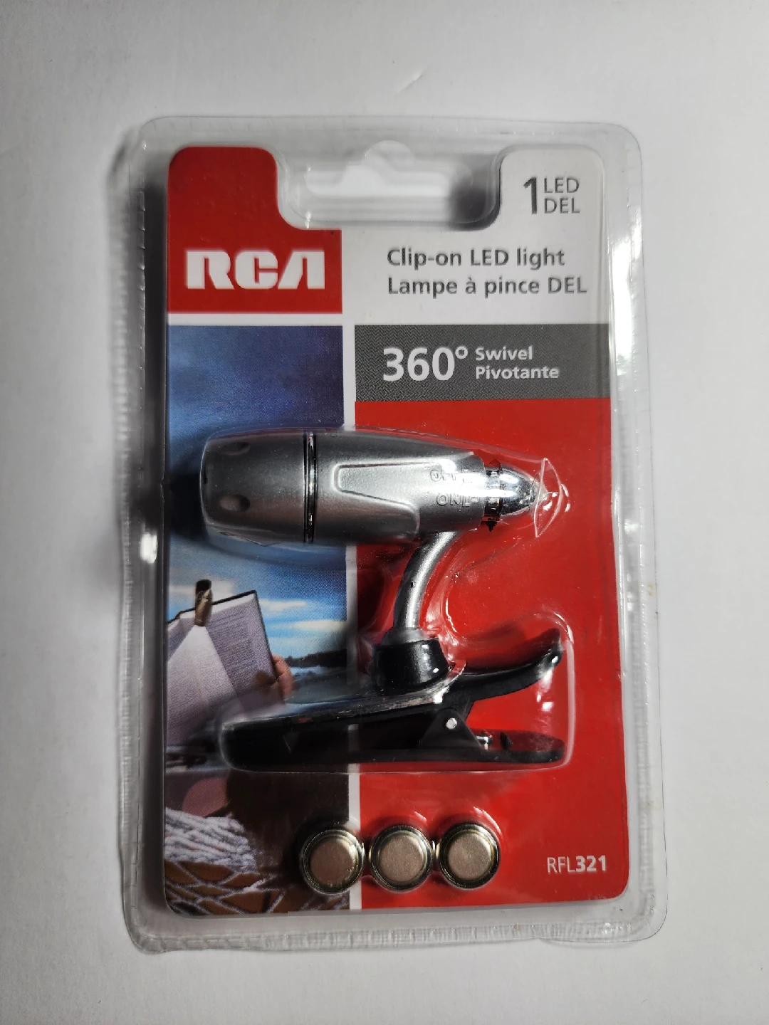 New RCA Clip-on LED Light - 360° Swivel