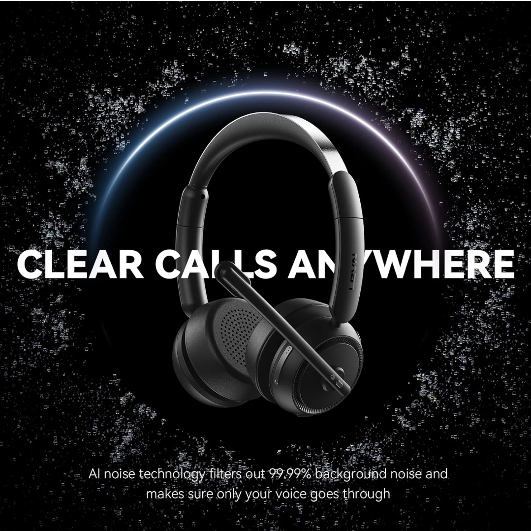 LEVN Bluetooth 5.2 Headset with Charging Base - photo 2