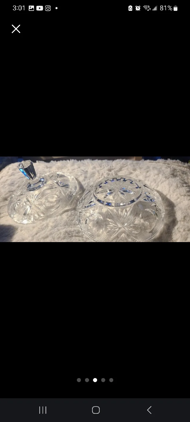 Crystal Candy Dish with Lid image indicator(2)
