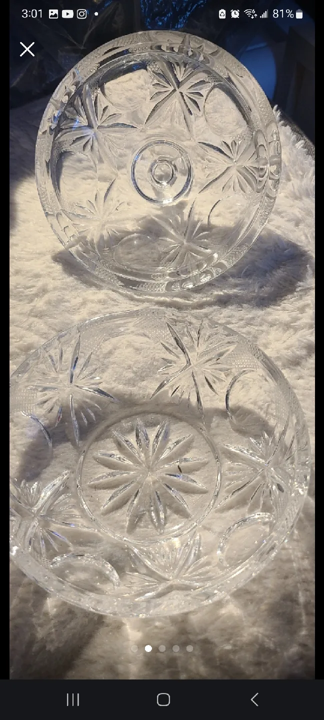 Crystal Candy Dish with Lid image indicator(3)