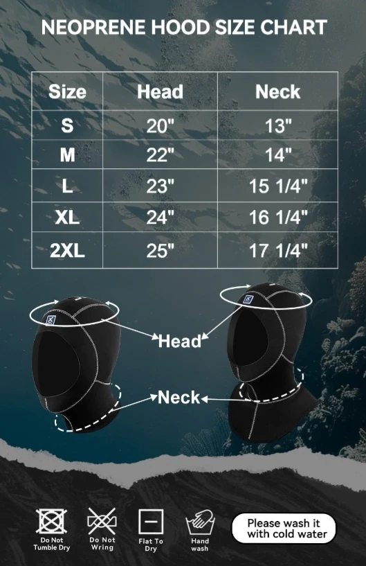 Neoprene Diving Hood - Size S - photo 4