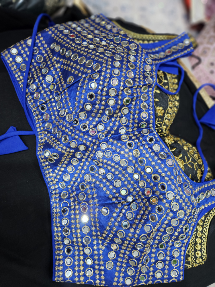 Embroidered Sari Blouse - Assorted Colours