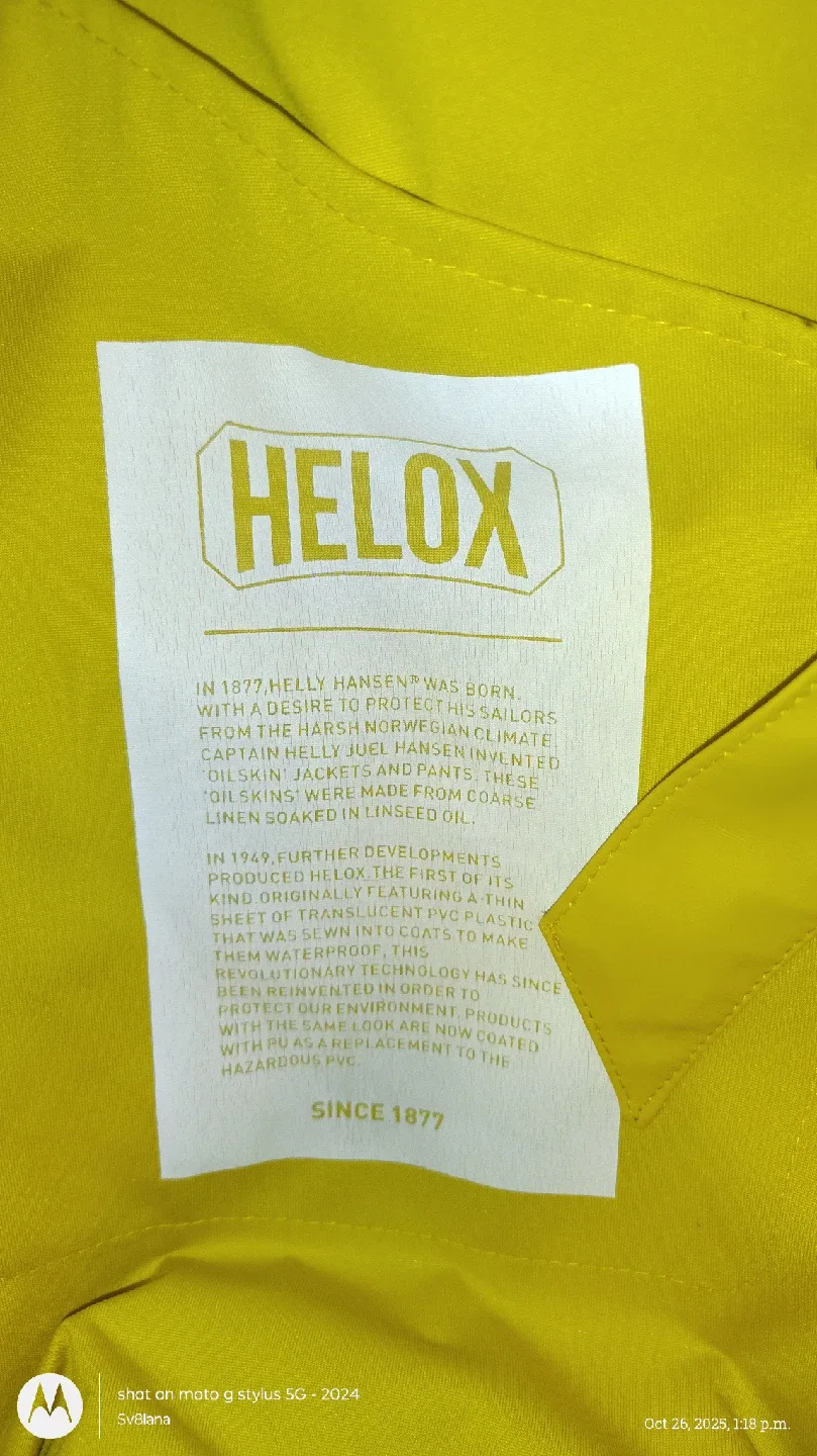 Helly Hansen Yellow Raincoat - Size L image indicator(3)