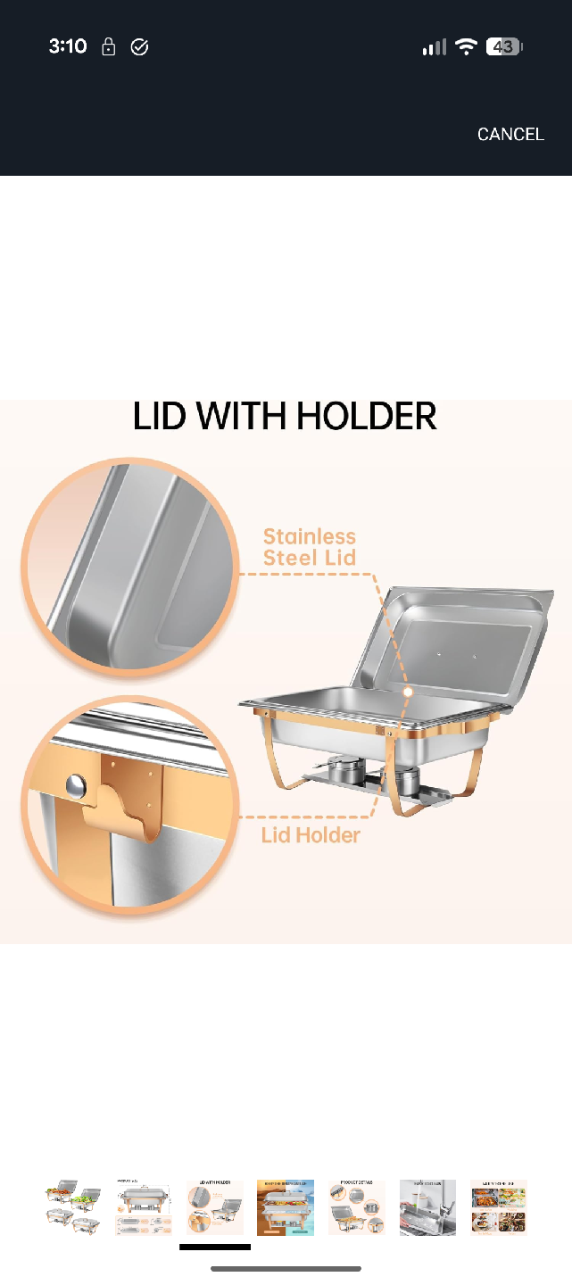 6 QT Stainless Steel Chafing Dish - photo 3
